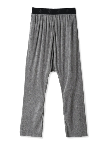 SILKY PLEATS PRINTED SARROUEL PANTS (13 GRAY)