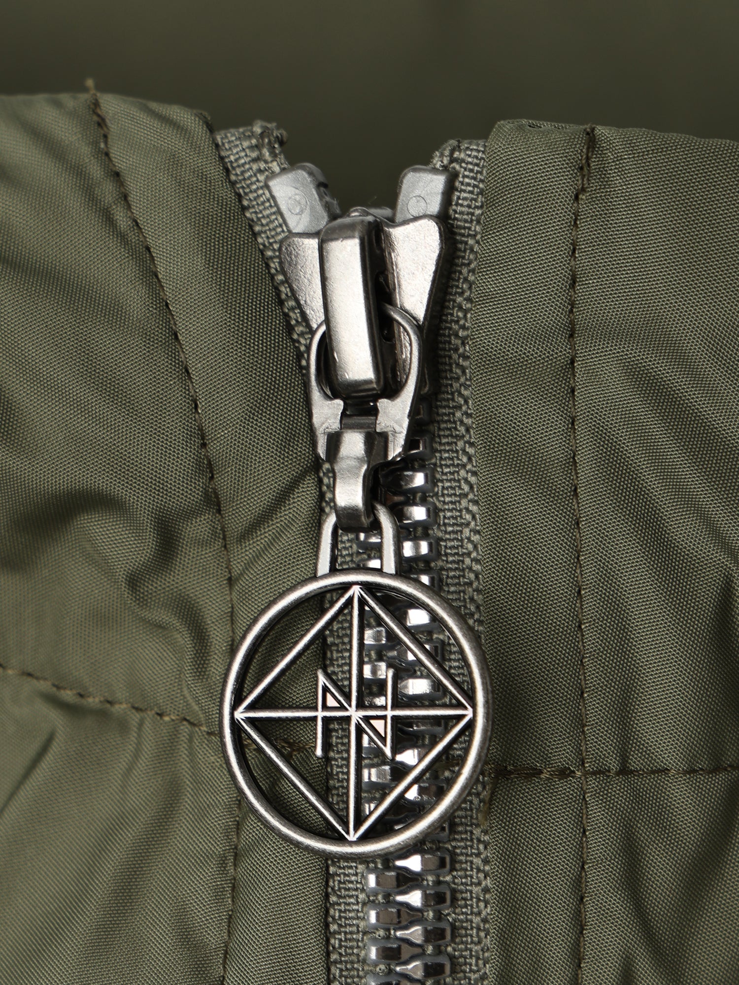 GLASSY NYLON FULL ZIP HOODED JACKET