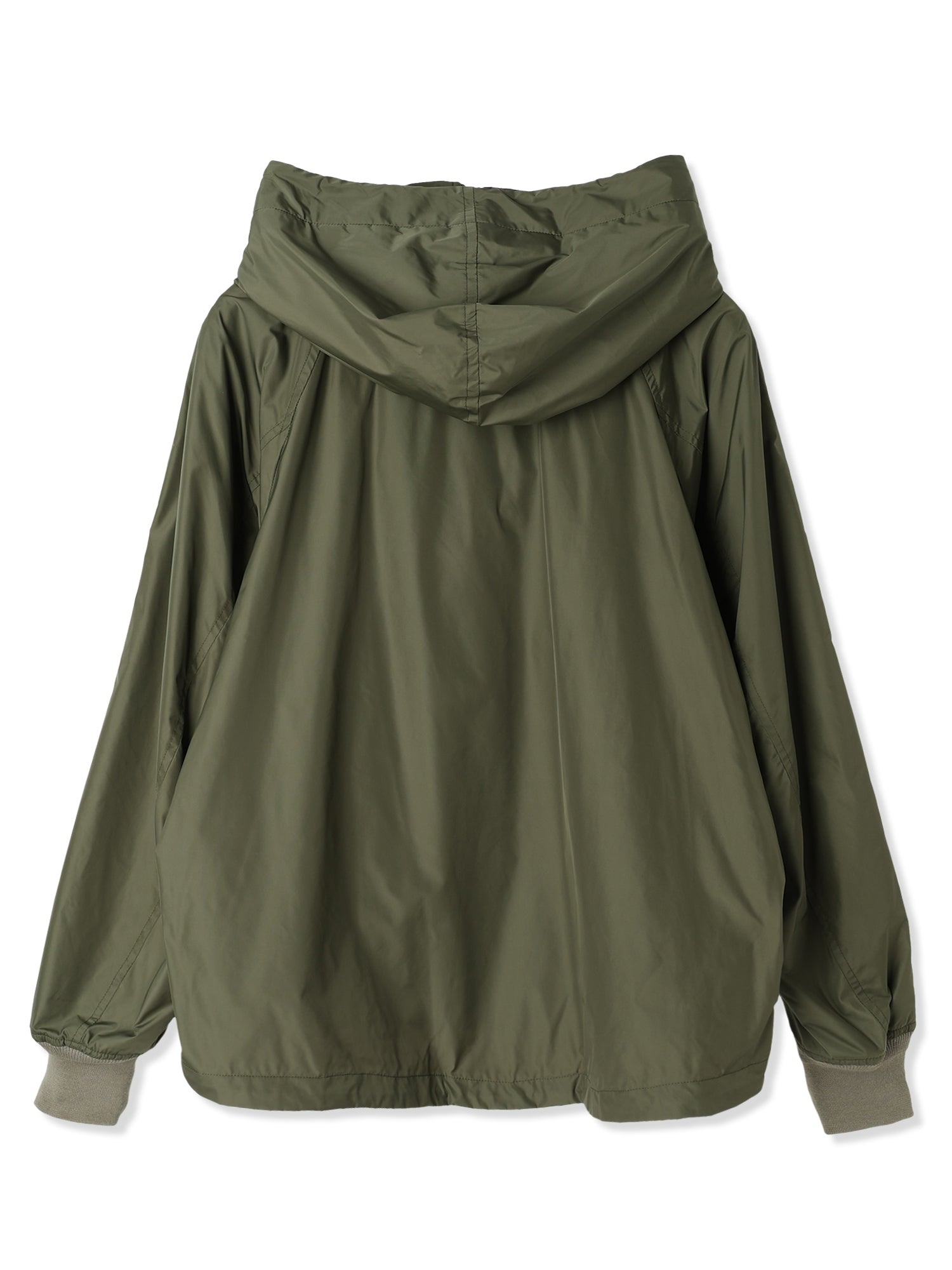 GLASSY NYLON FULL ZIP HOODED JACKET