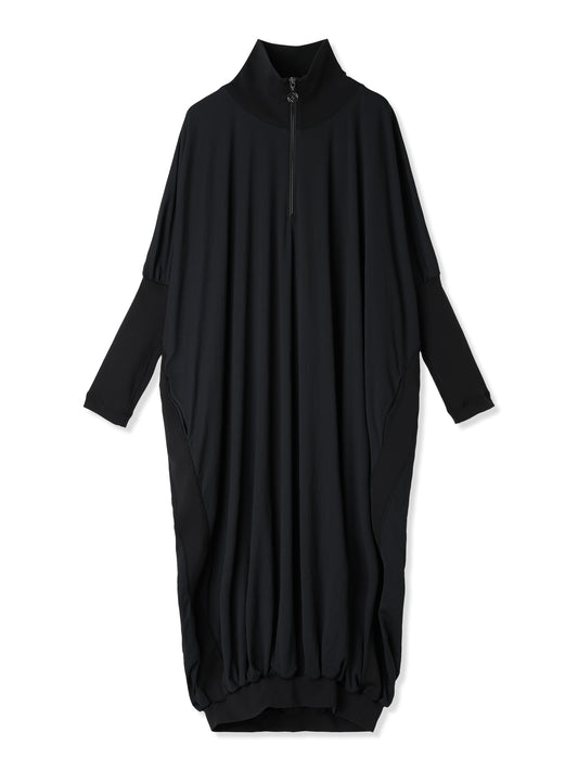 PAPER JERSEY COCOON DRESS (15 BLACK)