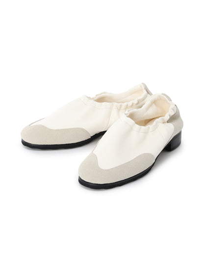 SHEEPSKIN LEATHER BALLET FLATS (02 WHITE)