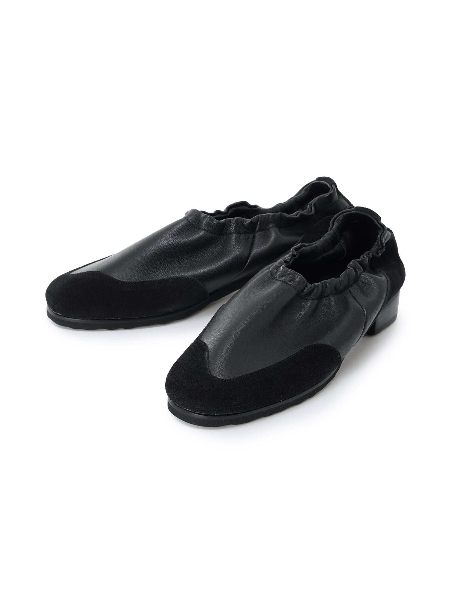 SHEEPSKIN LEATHER BALLET FLATS (15 BLACK)