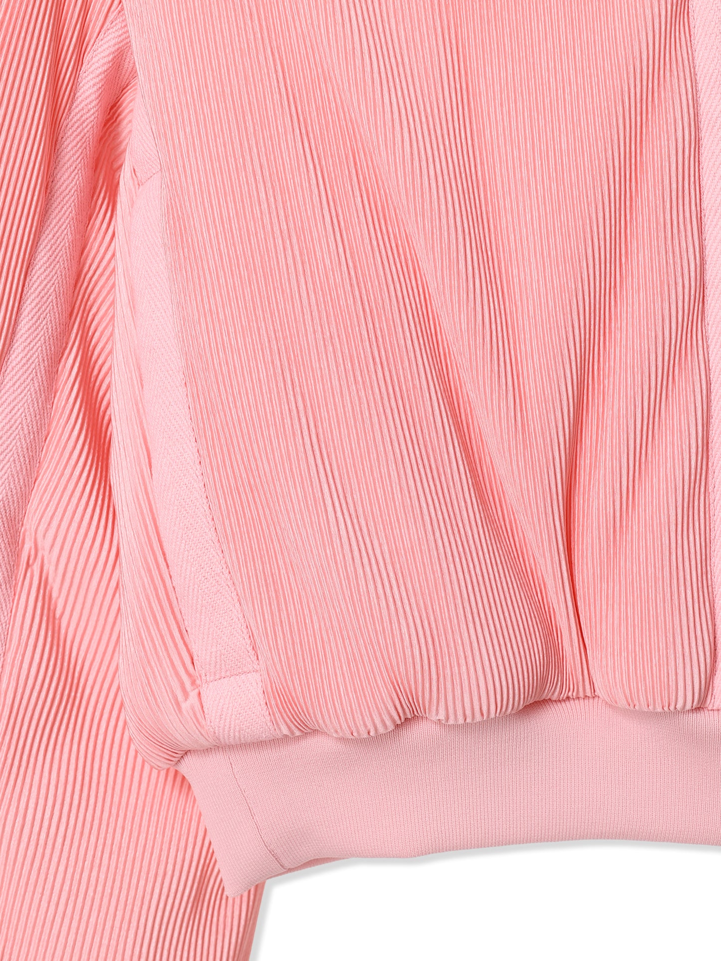 SILKY PLEATS MILITARY BOMBER JACKET