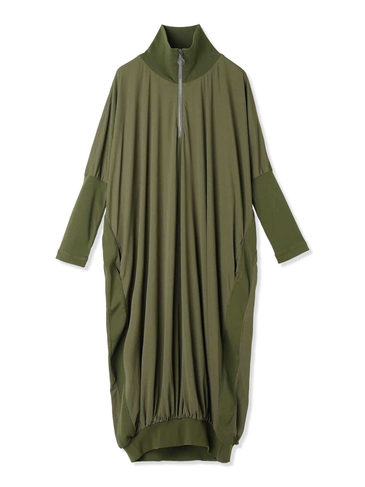 PAPER JERSEY COCOON DRESS (66 KHAKI)