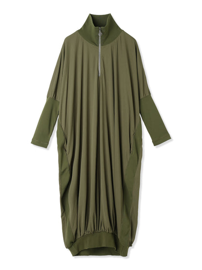 PAPER JERSEY COCOON DRESS (66 KHAKI)