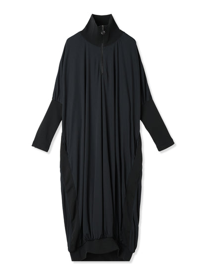 PAPER JERSEY COCOON DRESS (15 BLACK)