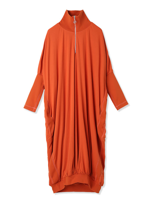 PAPER JERSEY COCOON DRESS (33 ORANGE)