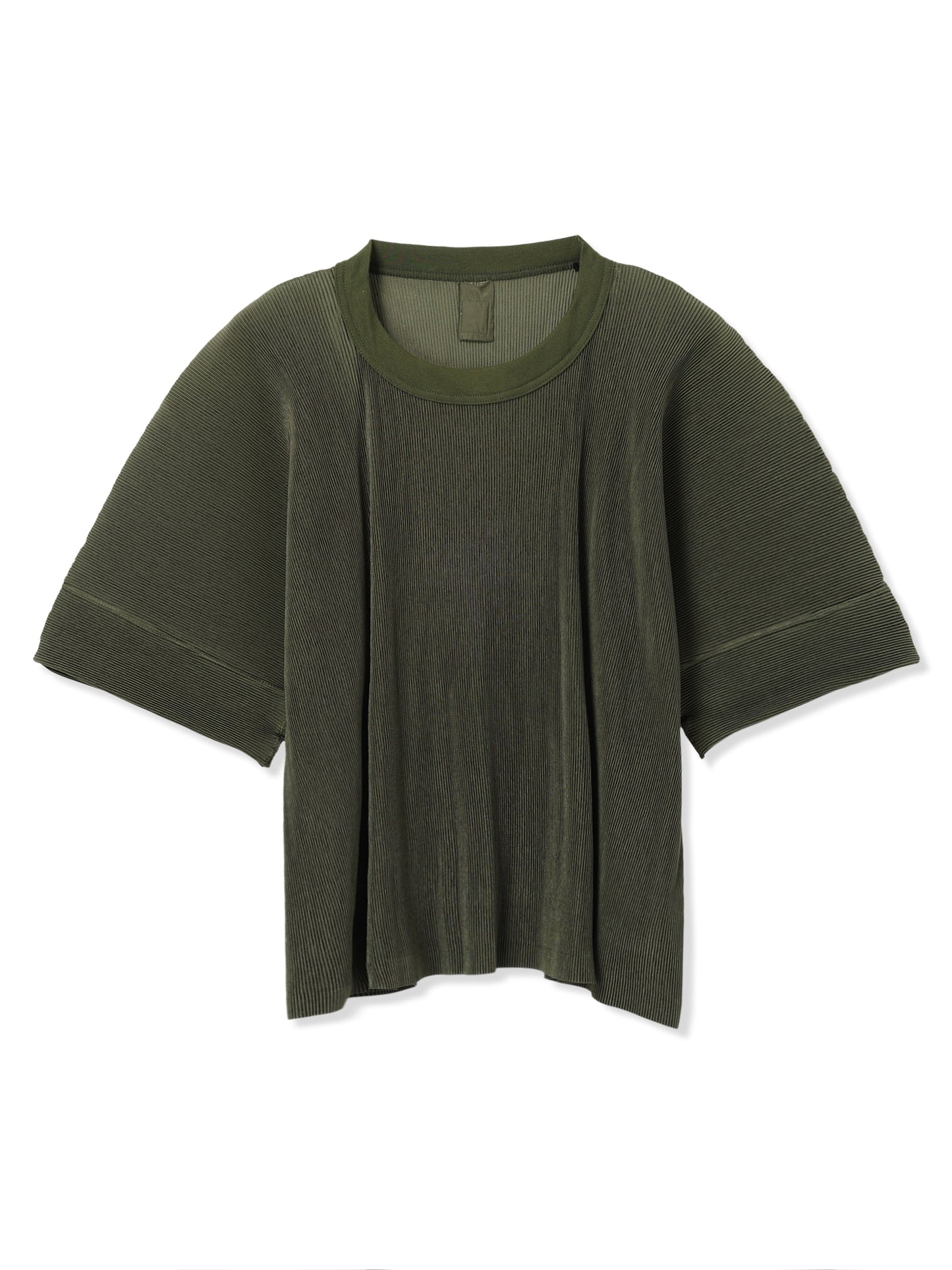 SILKY PLEATS OVERSIZED T-SHIRT (66 KHAKI)