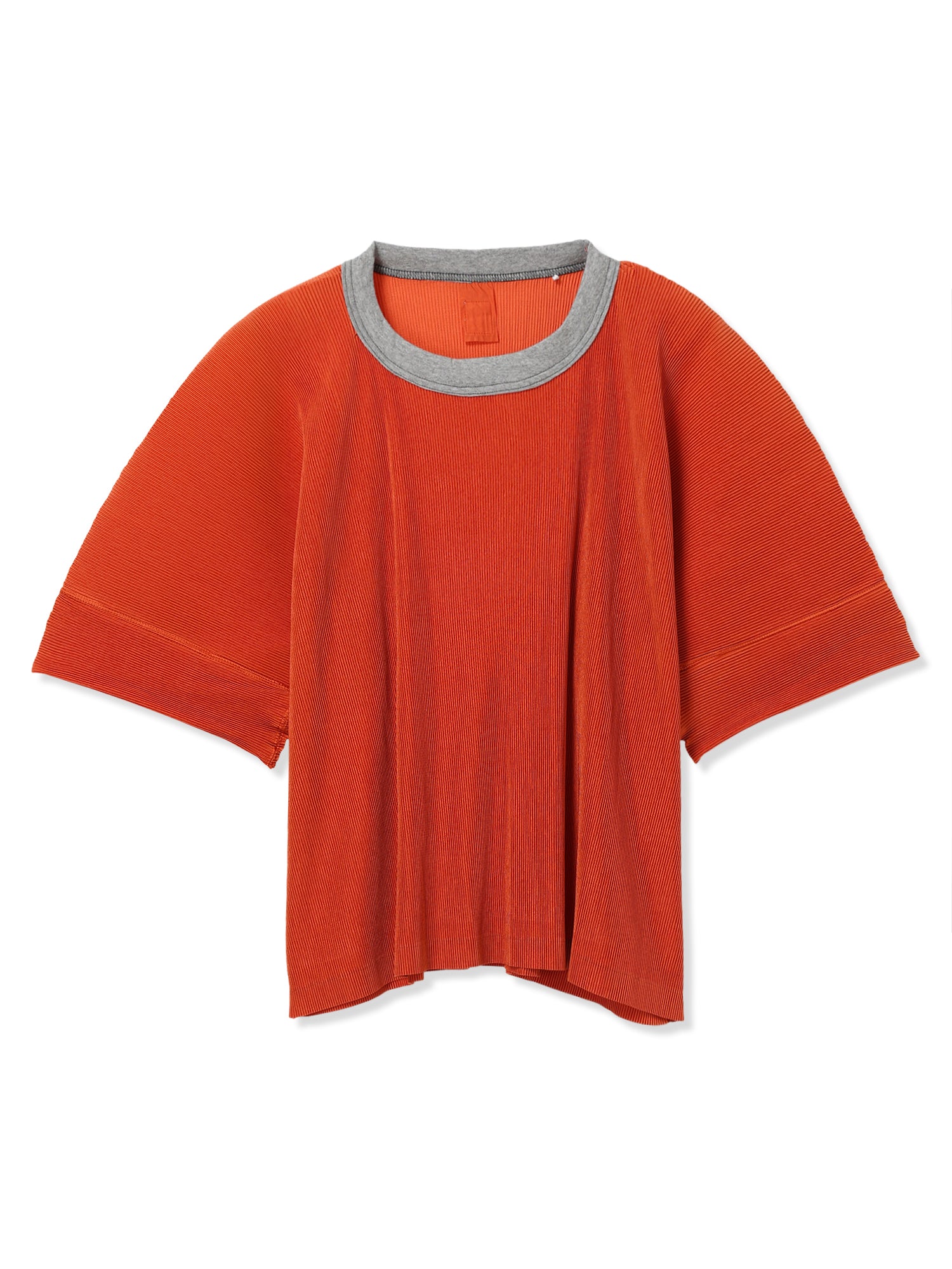 SILKY PLEATS OVERSIZED T-SHIRT (33 ORANGE)