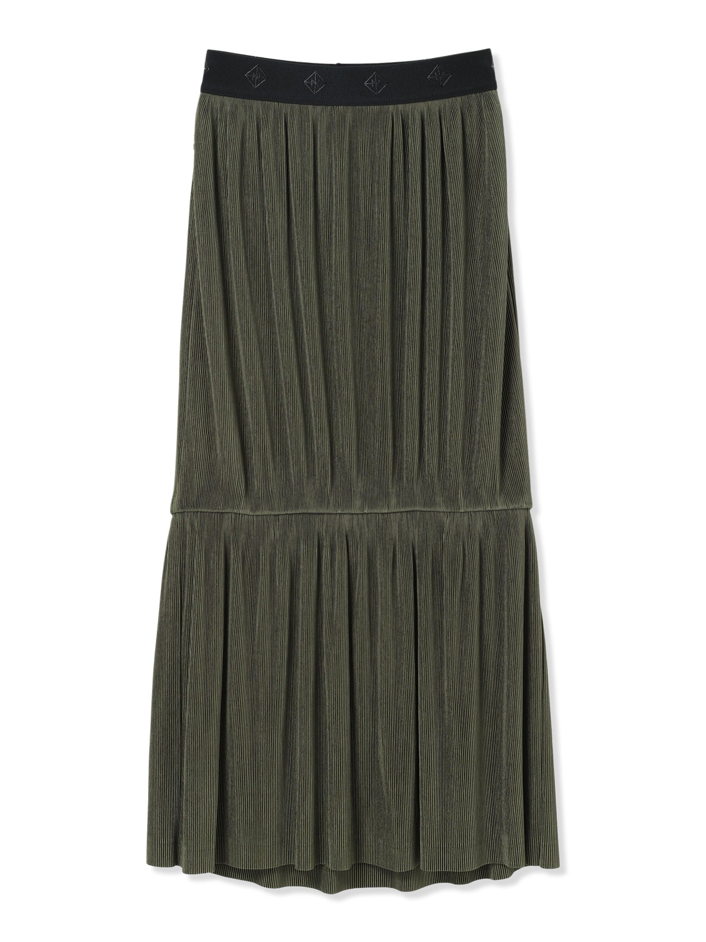 SILKY PLEATS SKIRT (66 KHAKI)