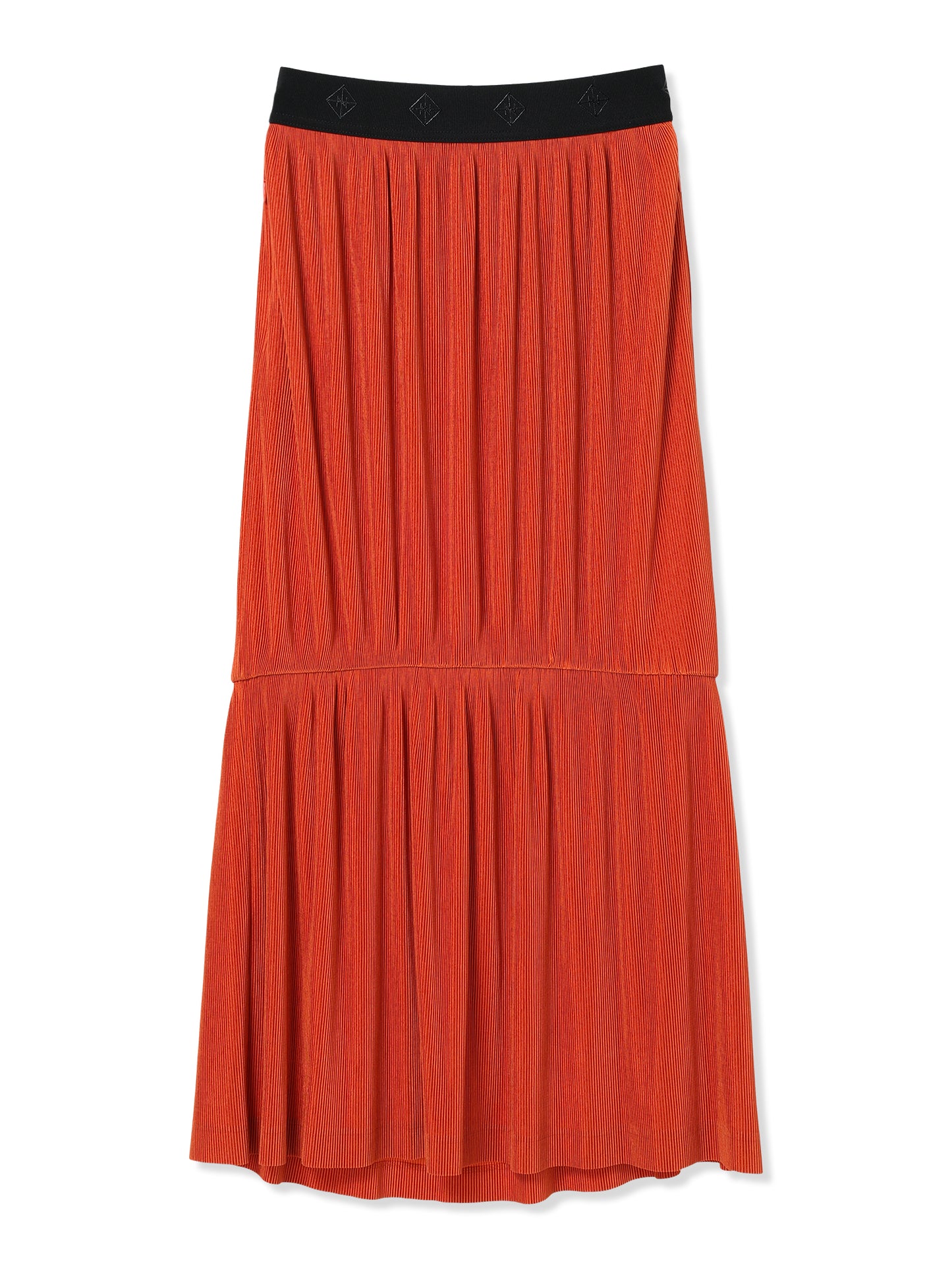 SILKY PLEATS SKIRT (33 ORANGE)