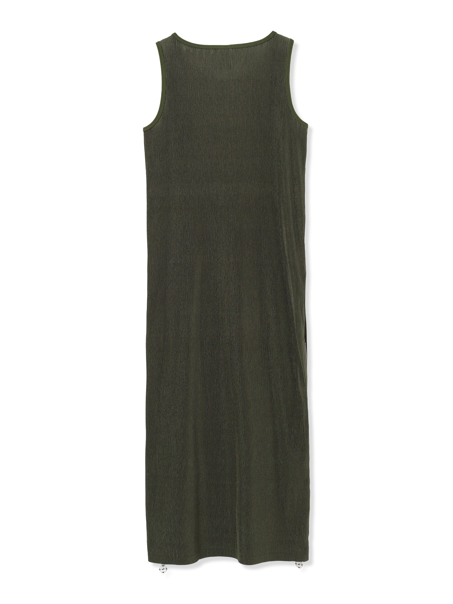 SILKY PLEATS SLEEVELESS DRESS