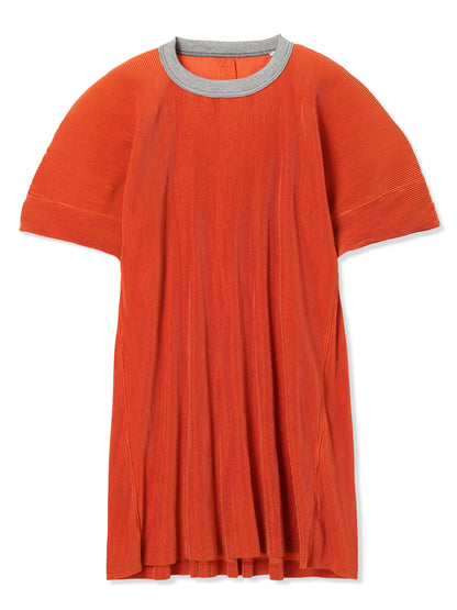 SILKY PLEATS MINI DRESS (33 ORANGE)