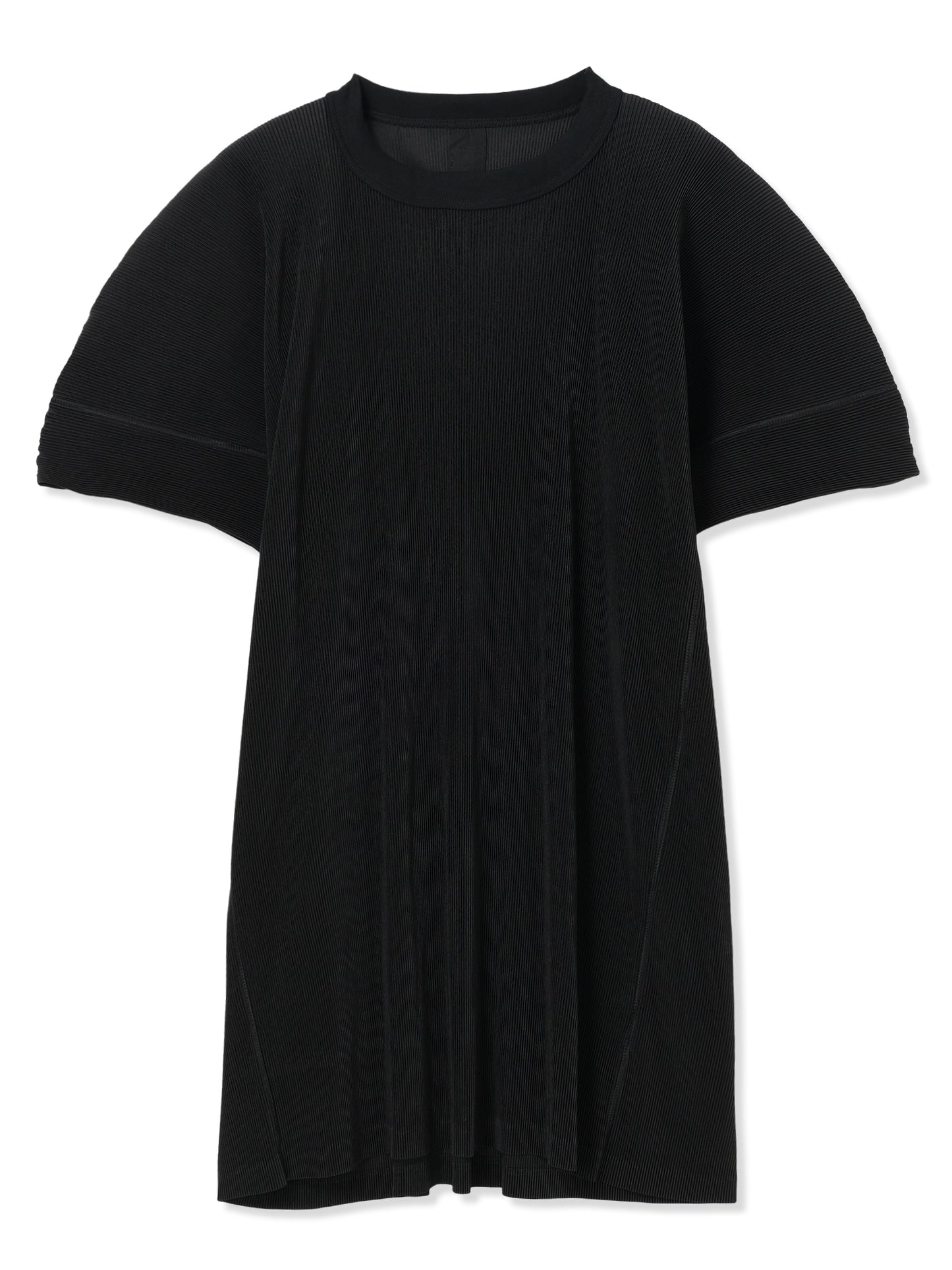 SILKY PLEATS MINI DRESS (15 BLACK)