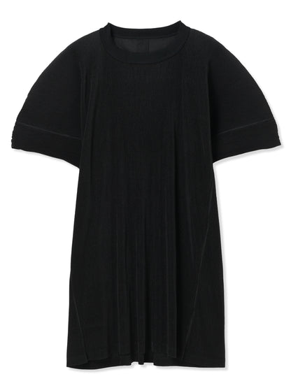 SILKY PLEATS MINI DRESS (15 BLACK)