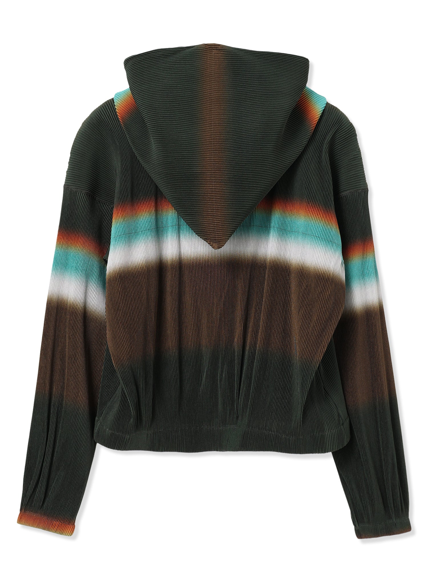 SILKY PLEATS PRINTED HOODIE