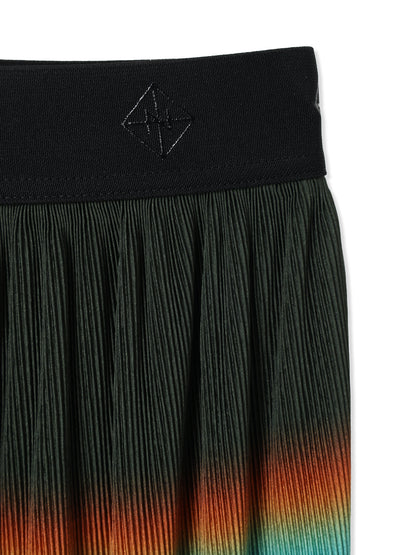 SILKY PLEATS PRINTED SKIRT