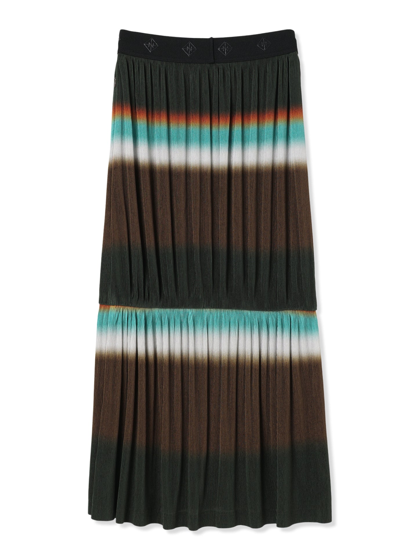 SILKY PLEATS PRINTED SKIRT