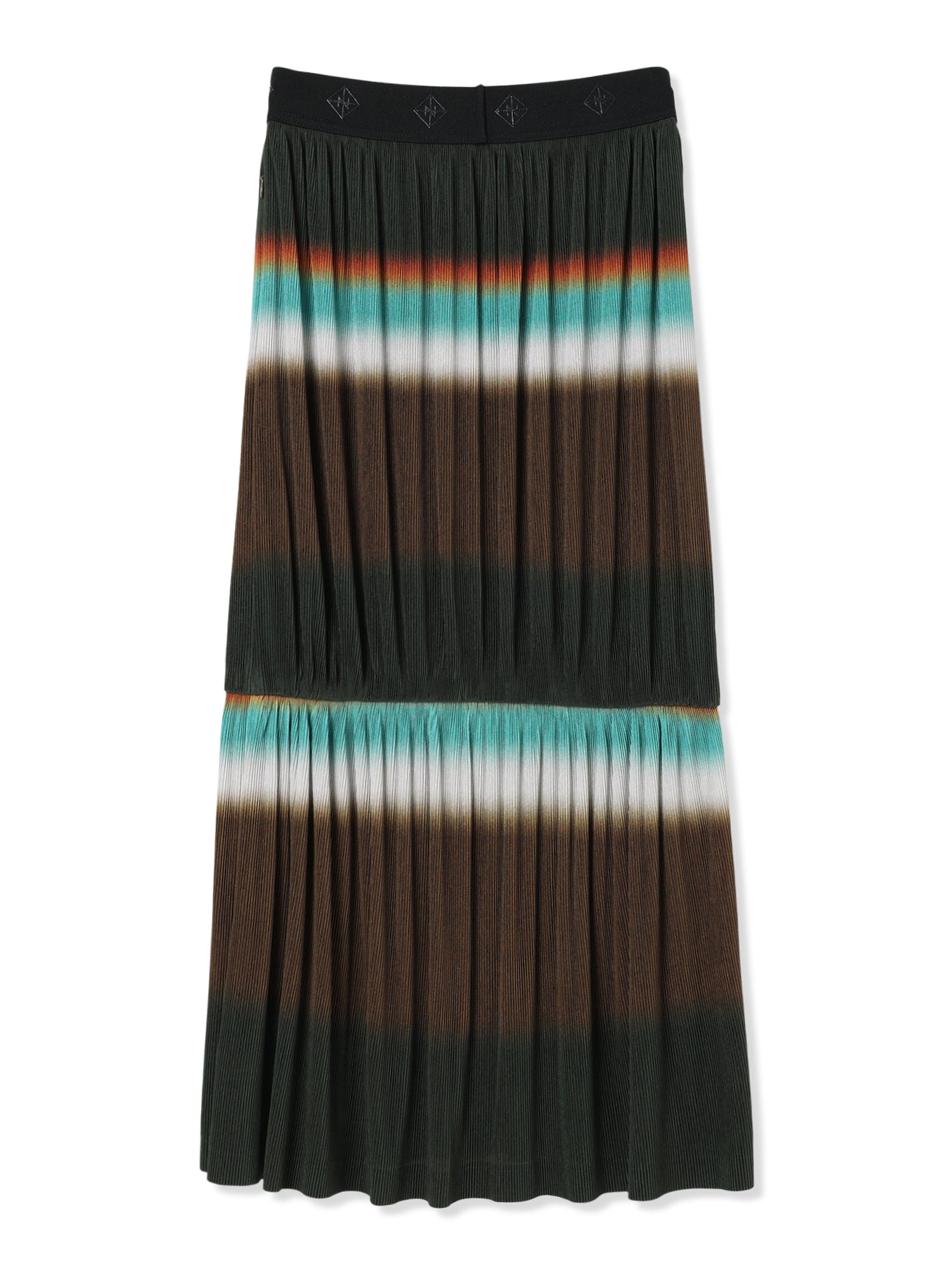 SILKY PLEATS PRINTED SKIRT