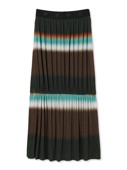SILKY PLEATS PRINTED SKIRT
