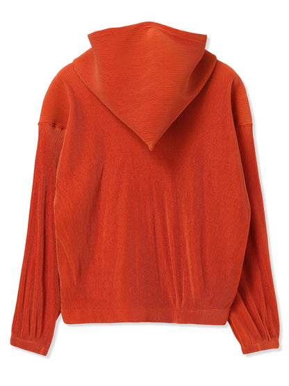 SILKY PLEATS HOODIE