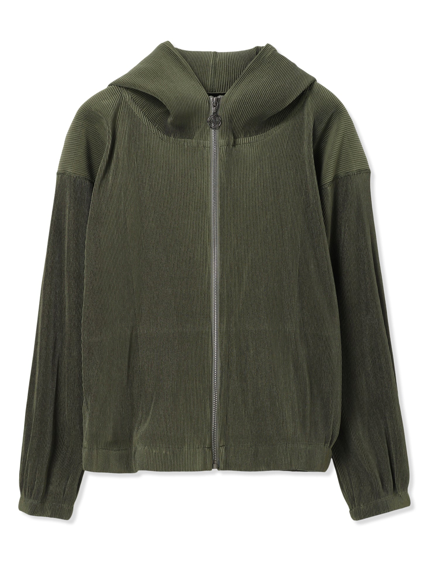 SILKY PLEATS HOODIE (66 KHAKI)