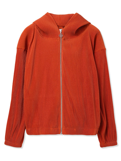 SILKY PLEATS HOODIE (33 ORANGE)