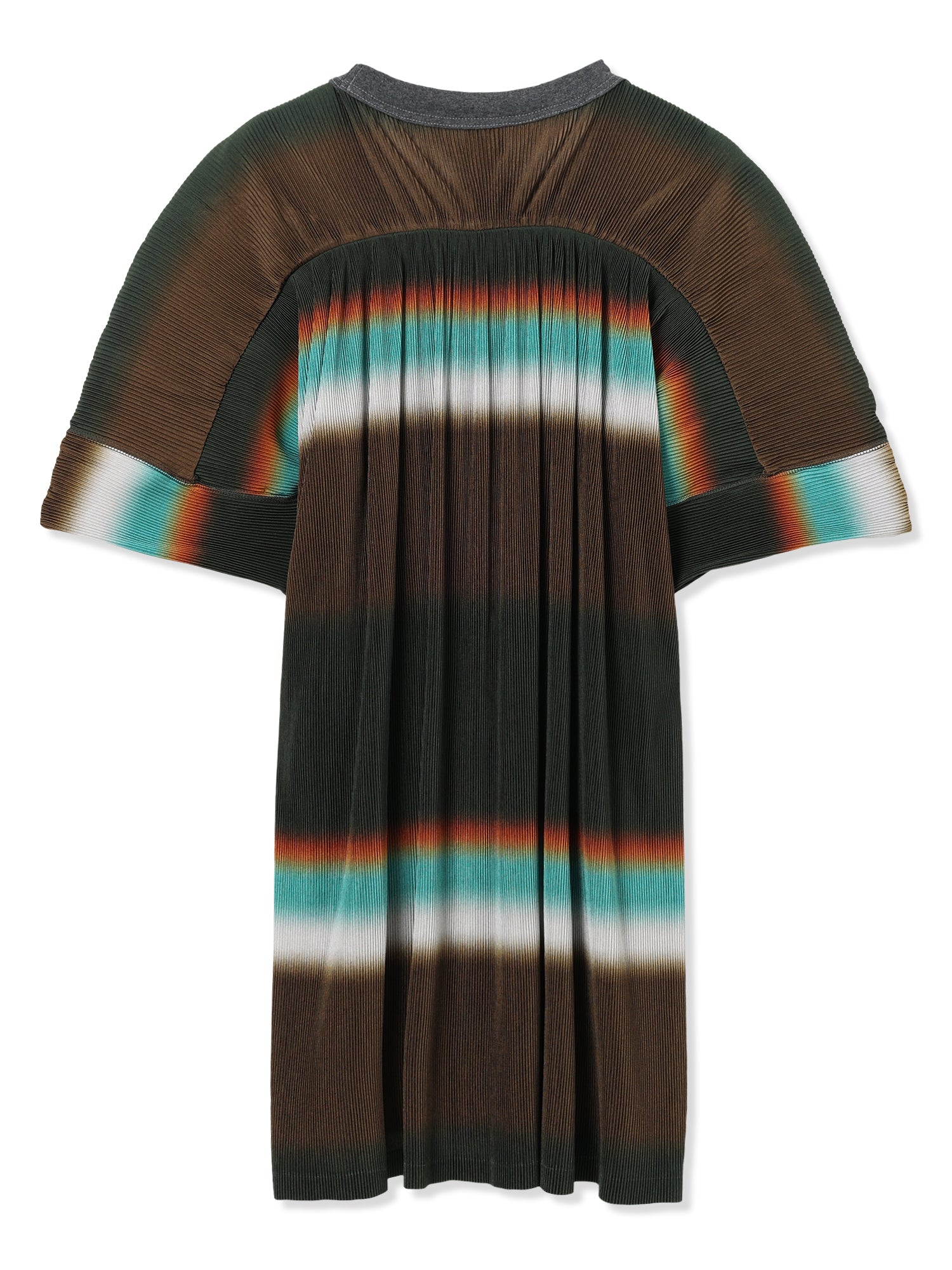 SILKY PLEATS PRINTED MINI DRESS