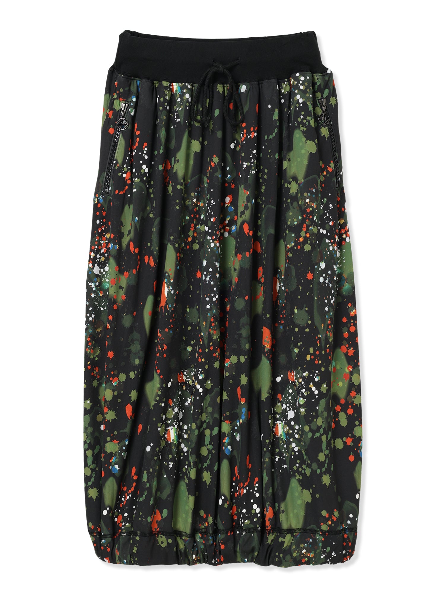 PAPER JERSEY PRINTED SKIRT (15 BLACK)
