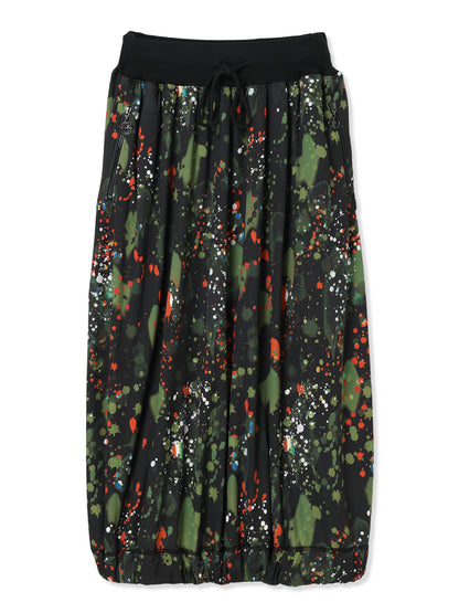 PAPER JERSEY PRINTED SKIRT (15 BLACK)
