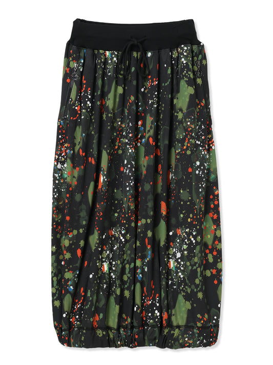 PAPER JERSEY PRINTED SKIRT (15 BLACK)