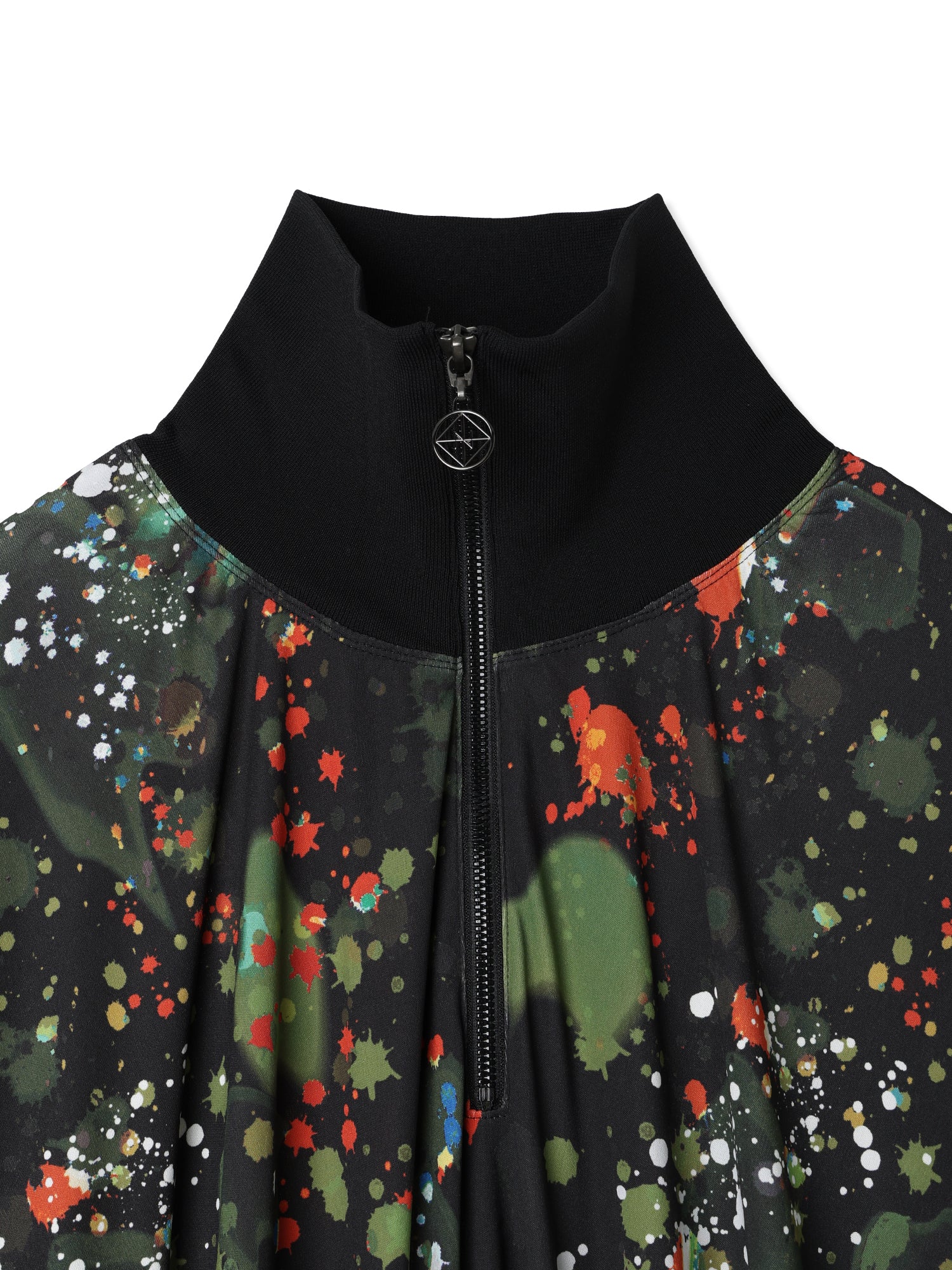 PAPER JERSEY PRINTED COCOON DRESS