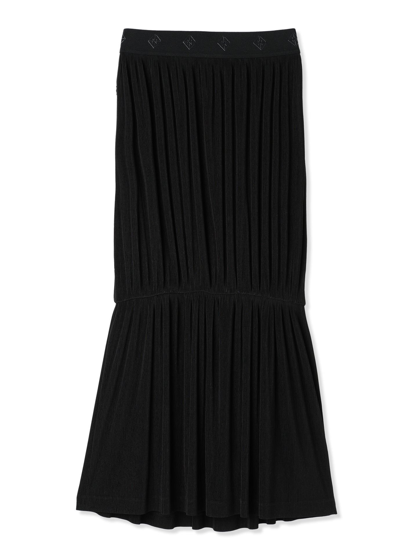 SILKY PLEATS SKIRT (15 BLACK)