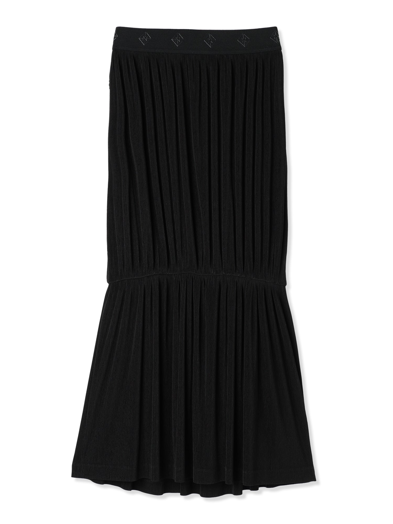 SILKY PLEATS SKIRT (15 BLACK)