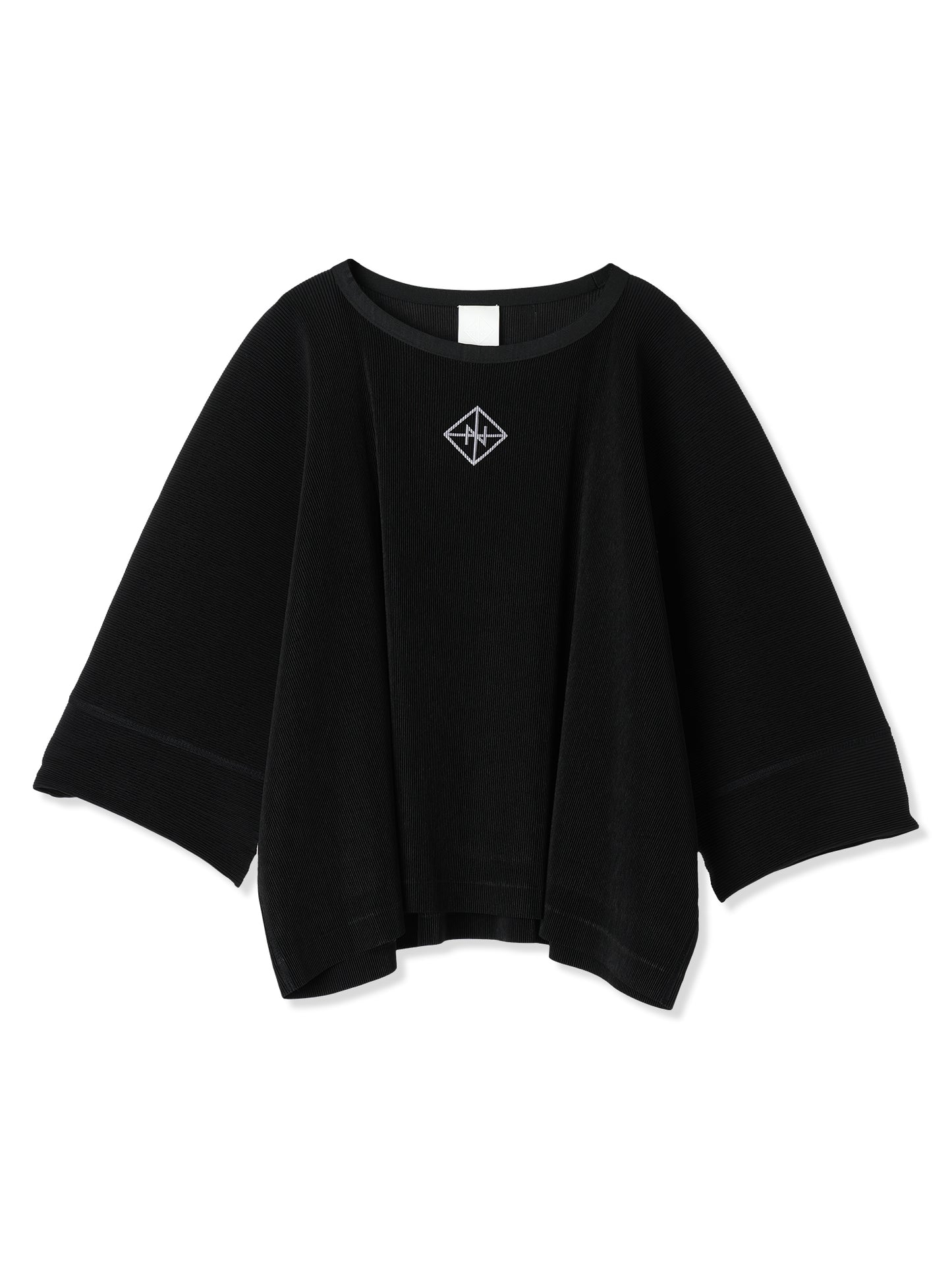SILKY PLEATS OVERSIZED T-SHIRT (15 BLACK)