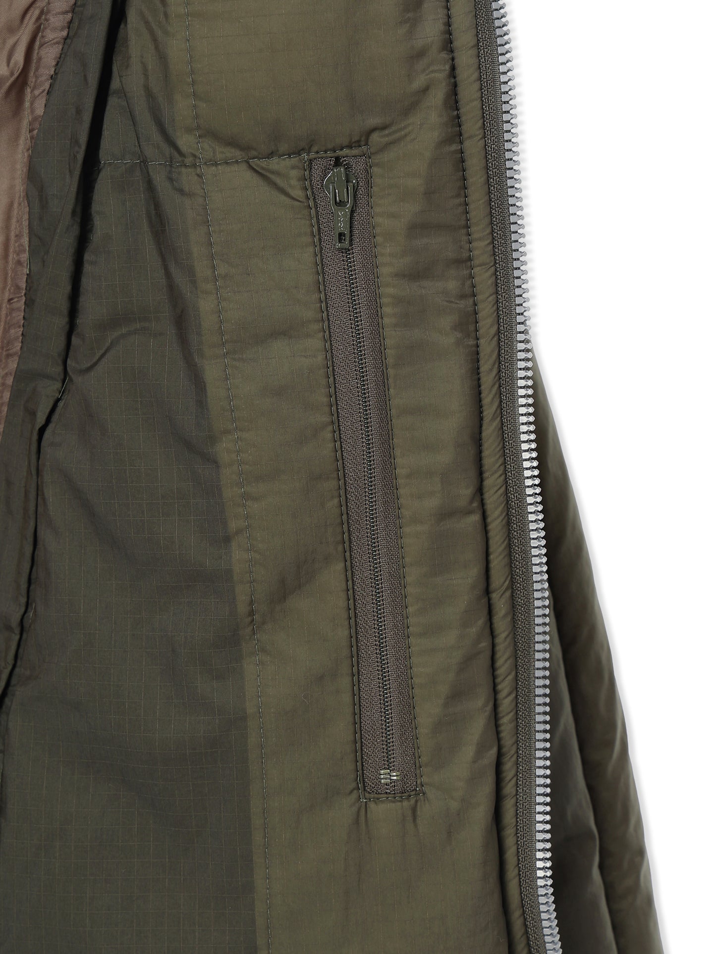 LIGHT RIPSTOP NYLON FULL ZIP HOODED PADDED JACKET 7