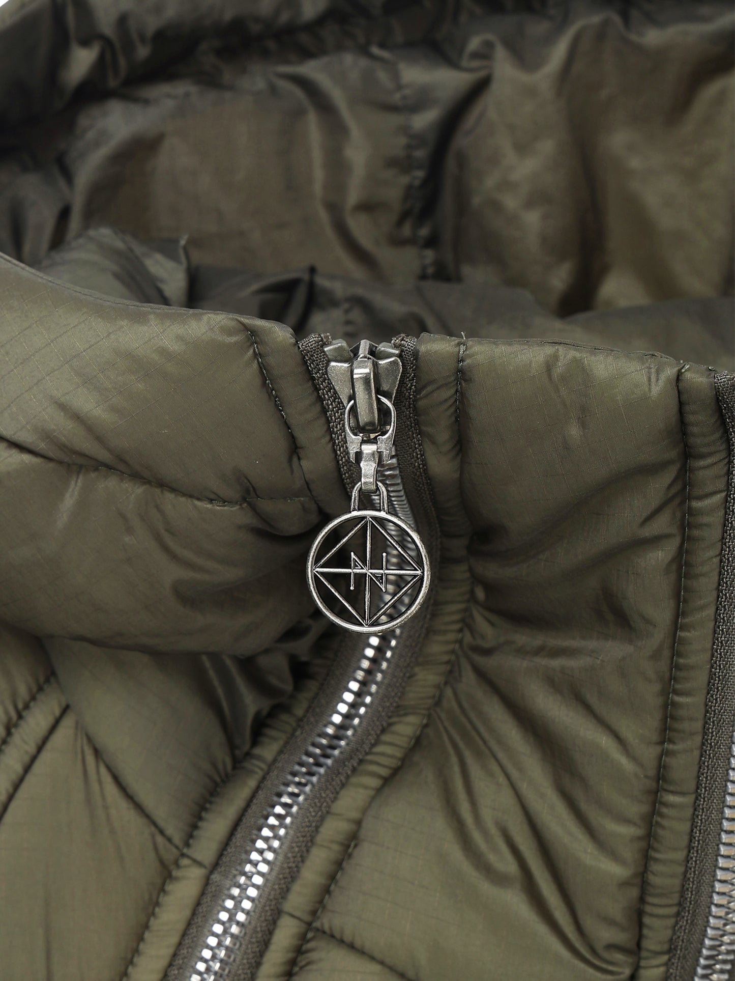 LIGHT RIPSTOP NYLON FULL ZIP HOODED PADDED JACKET 3