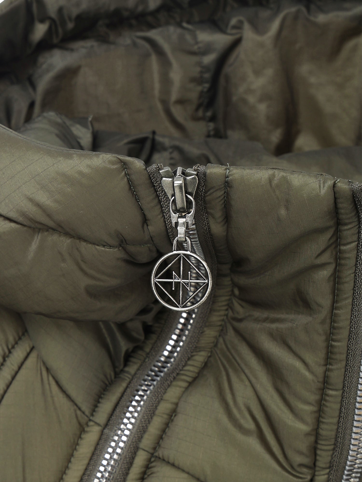 LIGHT RIPSTOP NYLON FULL ZIP HOODED PADDED JACKET 3