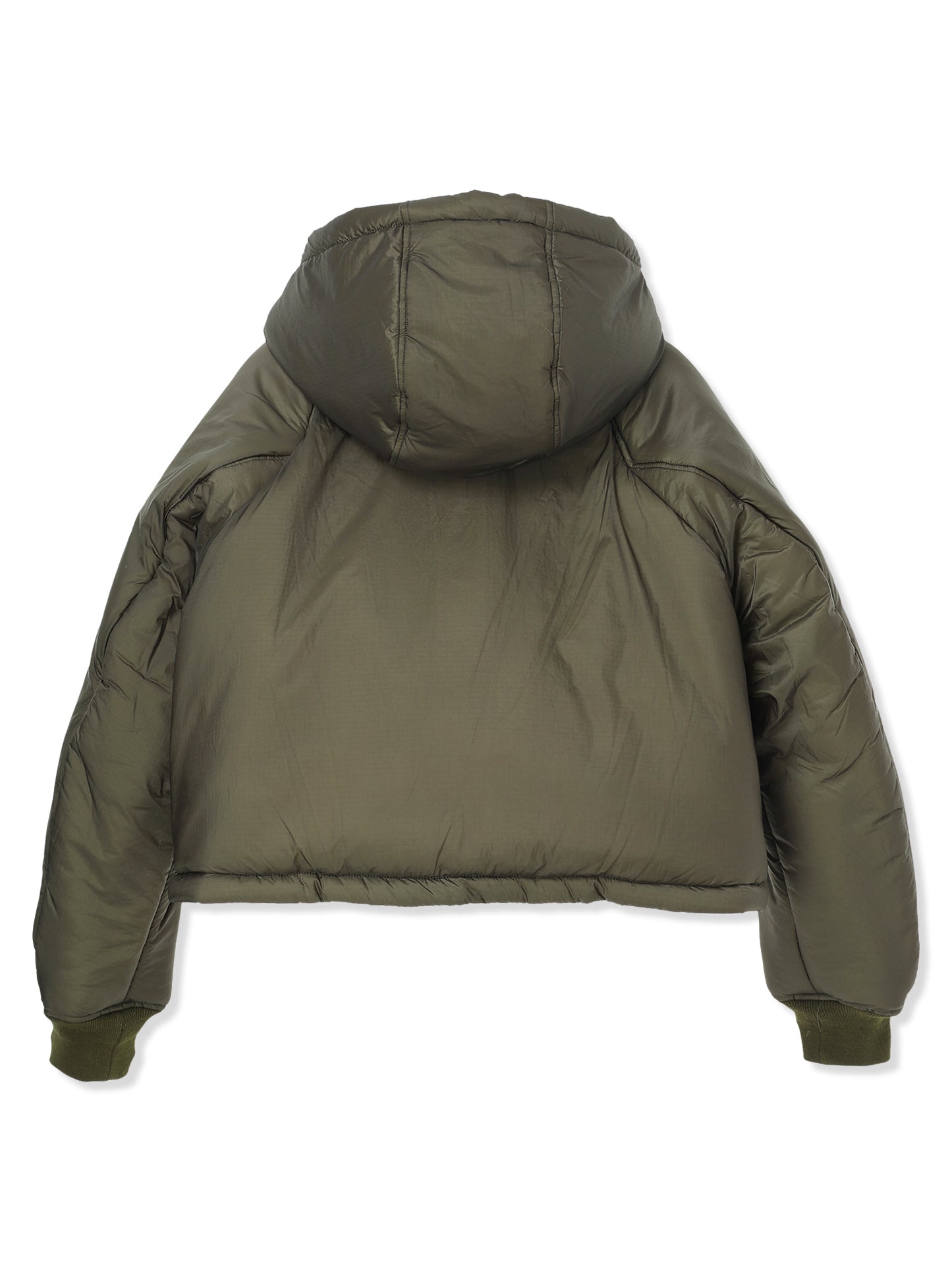 LIGHT RIPSTOP NYLON FULL ZIP HOODED PADDED JACKET 1