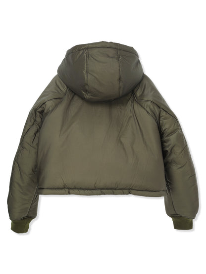 LIGHT RIPSTOP NYLON FULL ZIP HOODED PADDED JACKET 1