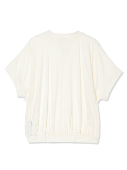 COTTON/LINEN PAPER-LIKE JERSEY DOLMAN SLEEVE TOP 2