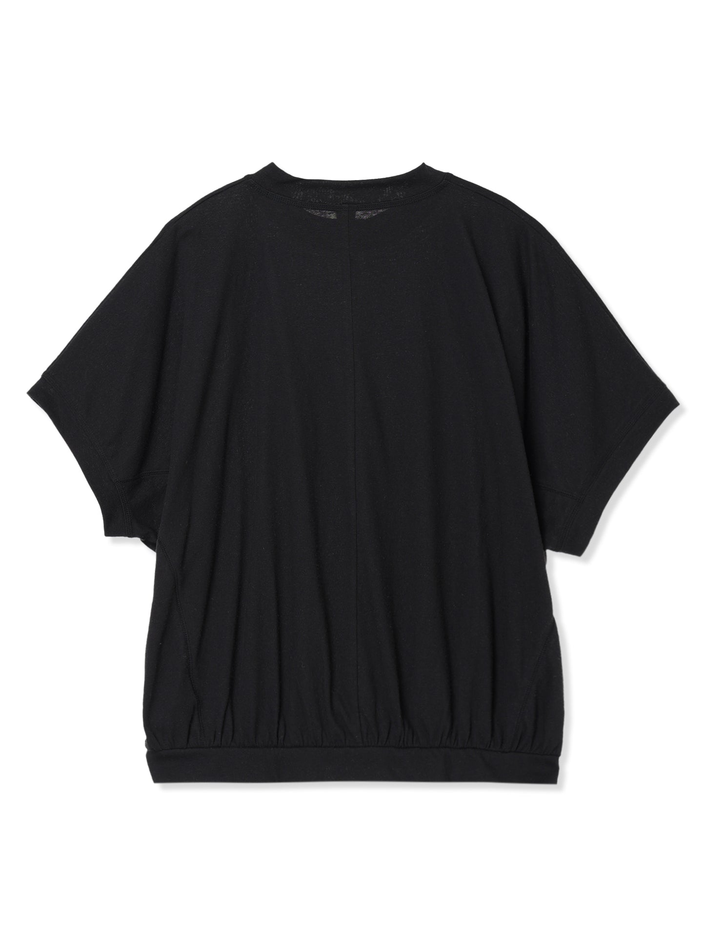 COTTON/LINEN PAPER-LIKE JERSEY DOLMAN SLEEVE TOP 1