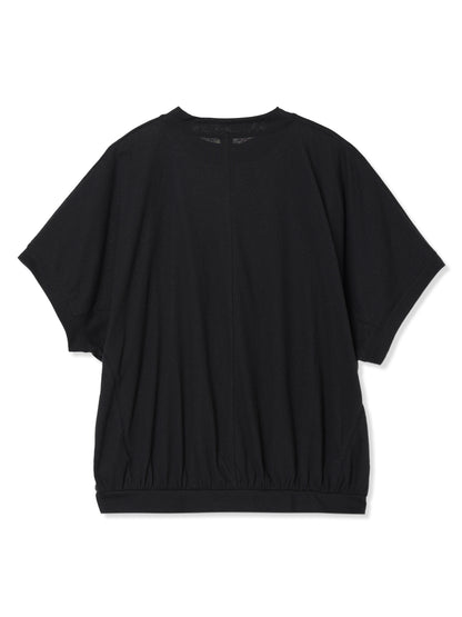 COTTON/LINEN PAPER-LIKE JERSEY DOLMAN SLEEVE TOP 1