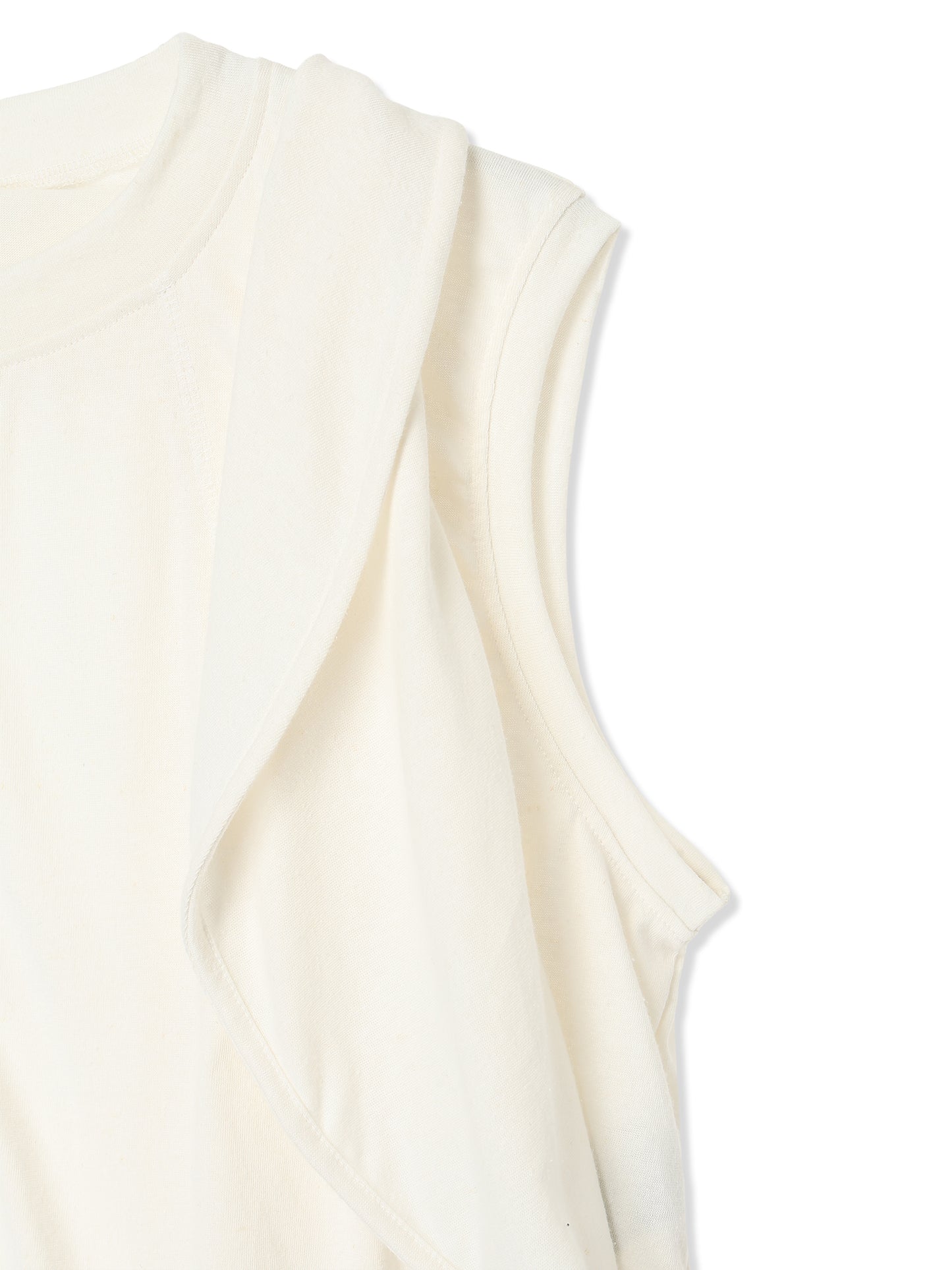 COTTON/LINEN PAPER-LIKE JERSEY CIRCLE SILHOUETTE TOP 5