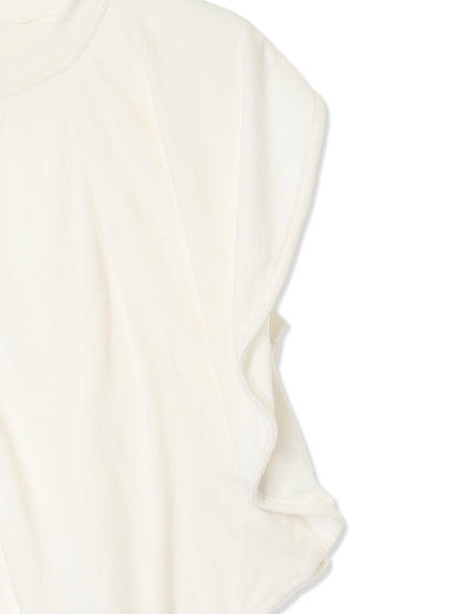 COTTON/LINEN PAPER-LIKE JERSEY CIRCLE SILHOUETTE TOP 4