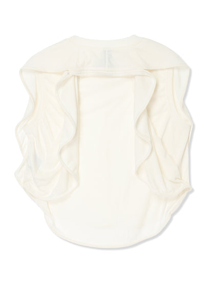 COTTON/LINEN PAPER-LIKE JERSEY CIRCLE SILHOUETTE TOP 2