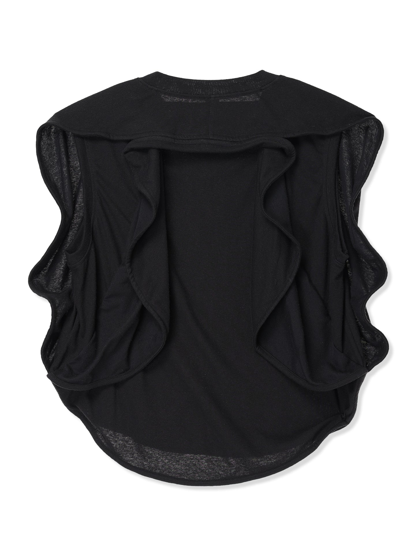 COTTON/LINEN PAPER-LIKE JERSEY CIRCLE SILHOUETTE TOP 1