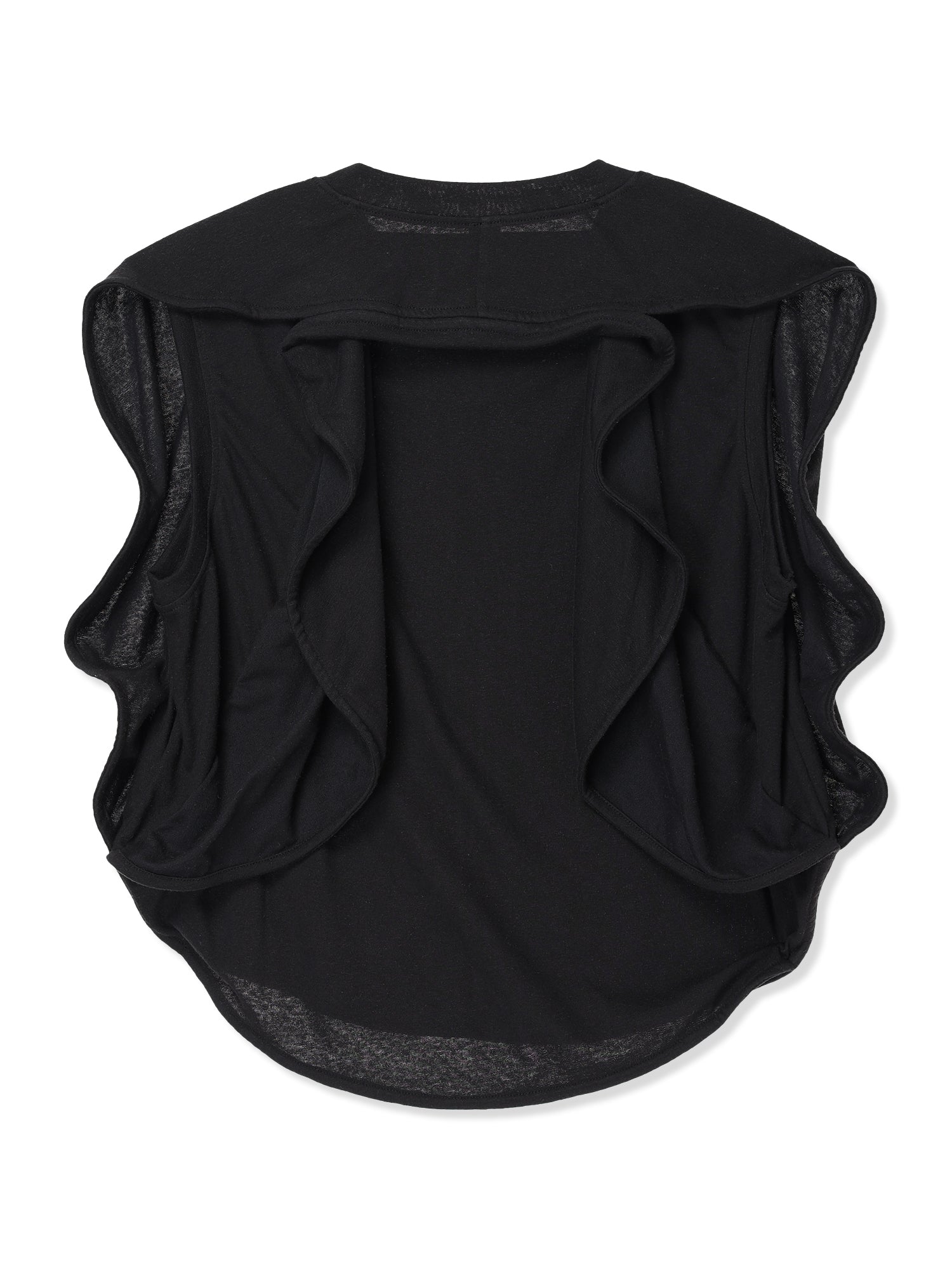 COTTON/LINEN PAPER-LIKE JERSEY CIRCLE SILHOUETTE TOP 1