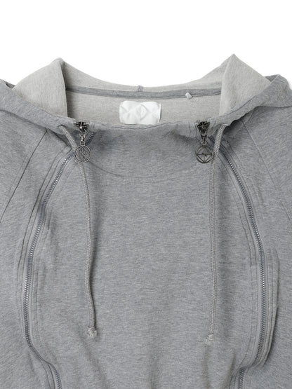 SHRINK FRENCH TERRY CROPPED HOODIE SWEAT SHIRT 2