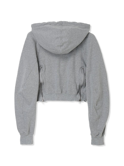 SHRINK FRENCH TERRY CROPPED HOODIE SWEAT SHIRT 1